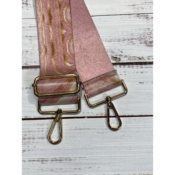 Kenzie adjustable strap for interchangeable bags 58inches Long |pink & gold - Picture 2 of 4